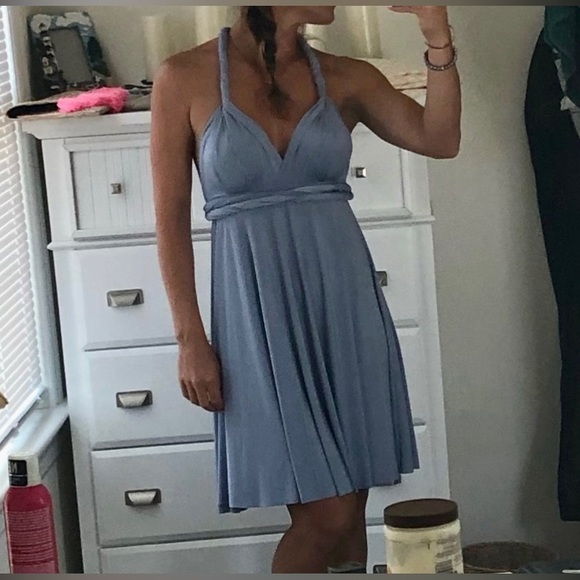 EUC Beautiful Periwinkle Infinity Dress, 100 different styles in ONE dress!!! - Picture 2 of 16